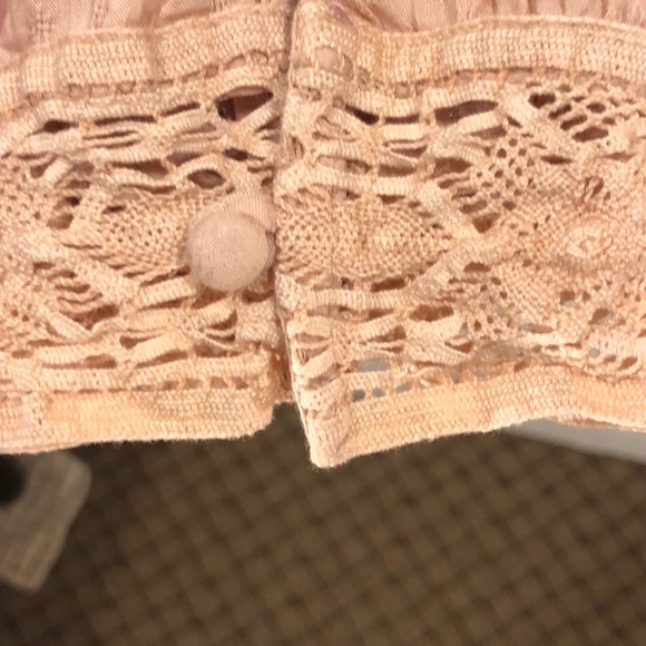 Salmon pink, long sleeved, button-down blouse - Picture 8 of 8